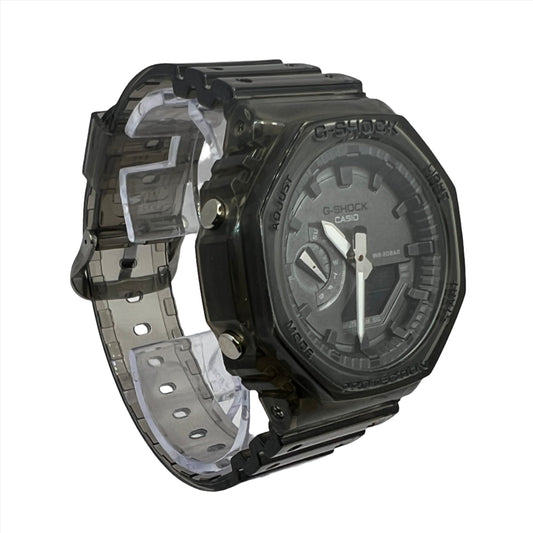 Casio G-SHOCK GA-2100H Men's Quartz Analog-Digital Watch with Transparent Grey Strap