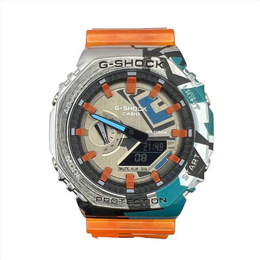 Casio G-SHOCK GM-2100 Men's Analog-Digital Quartz Watch - Metal Case, Colorful Strap