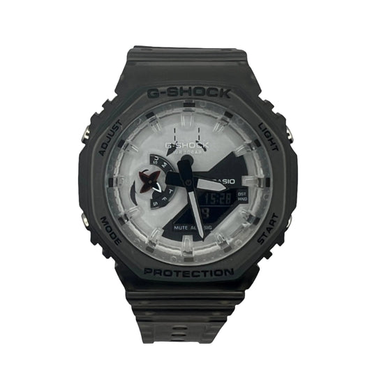 Casio G-SHOCK GA-2100H Men's Quartz Watch - Transparent Grey Strap, Durable