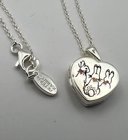 Beatrix Potter Locket Necklace | Sterling Silver | Sleeping Bunnies