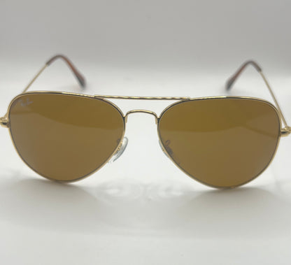 Ray-Ban Aviator Sunglasses RB3025 001/33 3N - Gold Frame with Brown Gradient Lenses