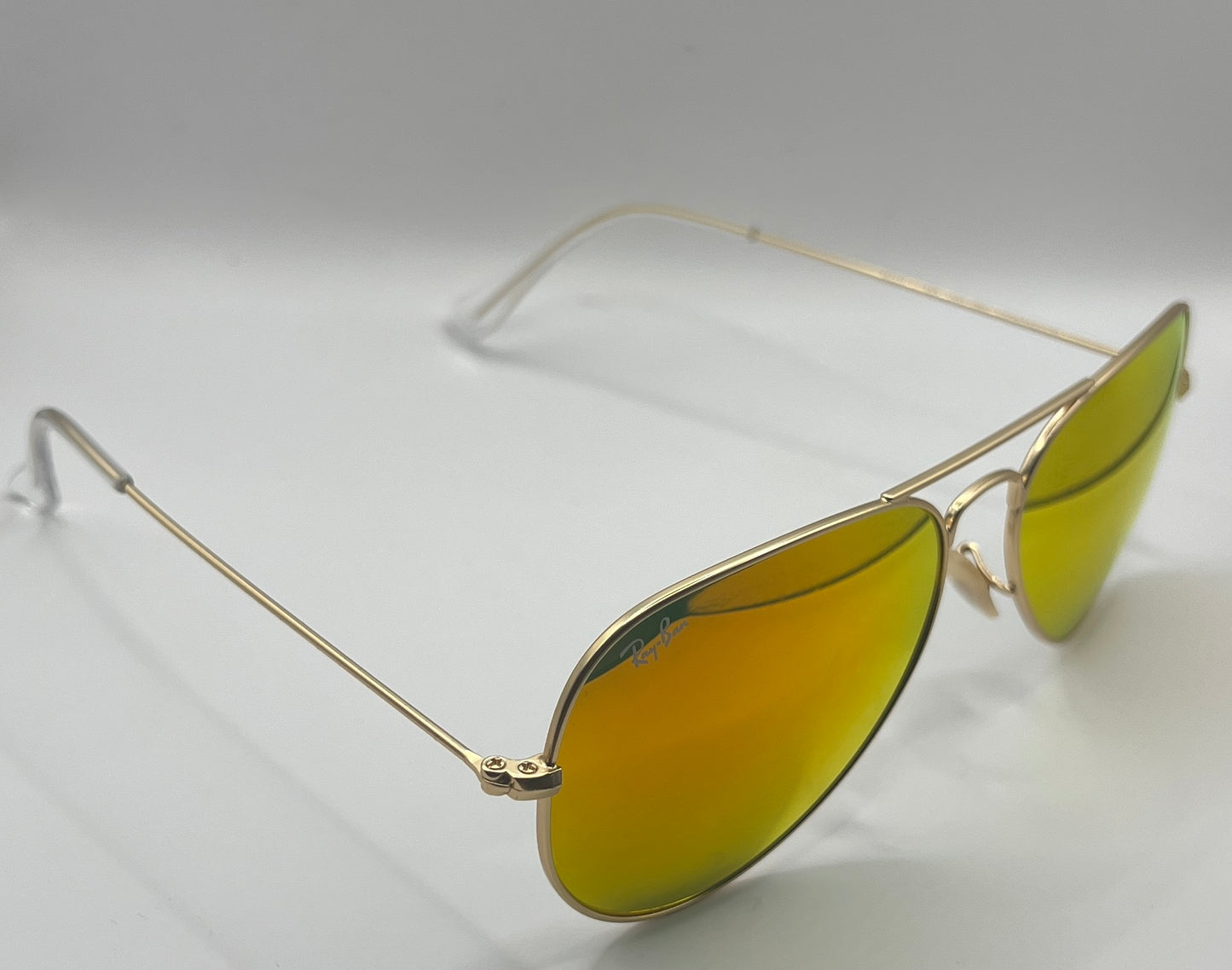 Ray-Ban Aviator Sunglasses RB3025 112/69 3N - Matte Gold Frame with Flash Orange Lenses