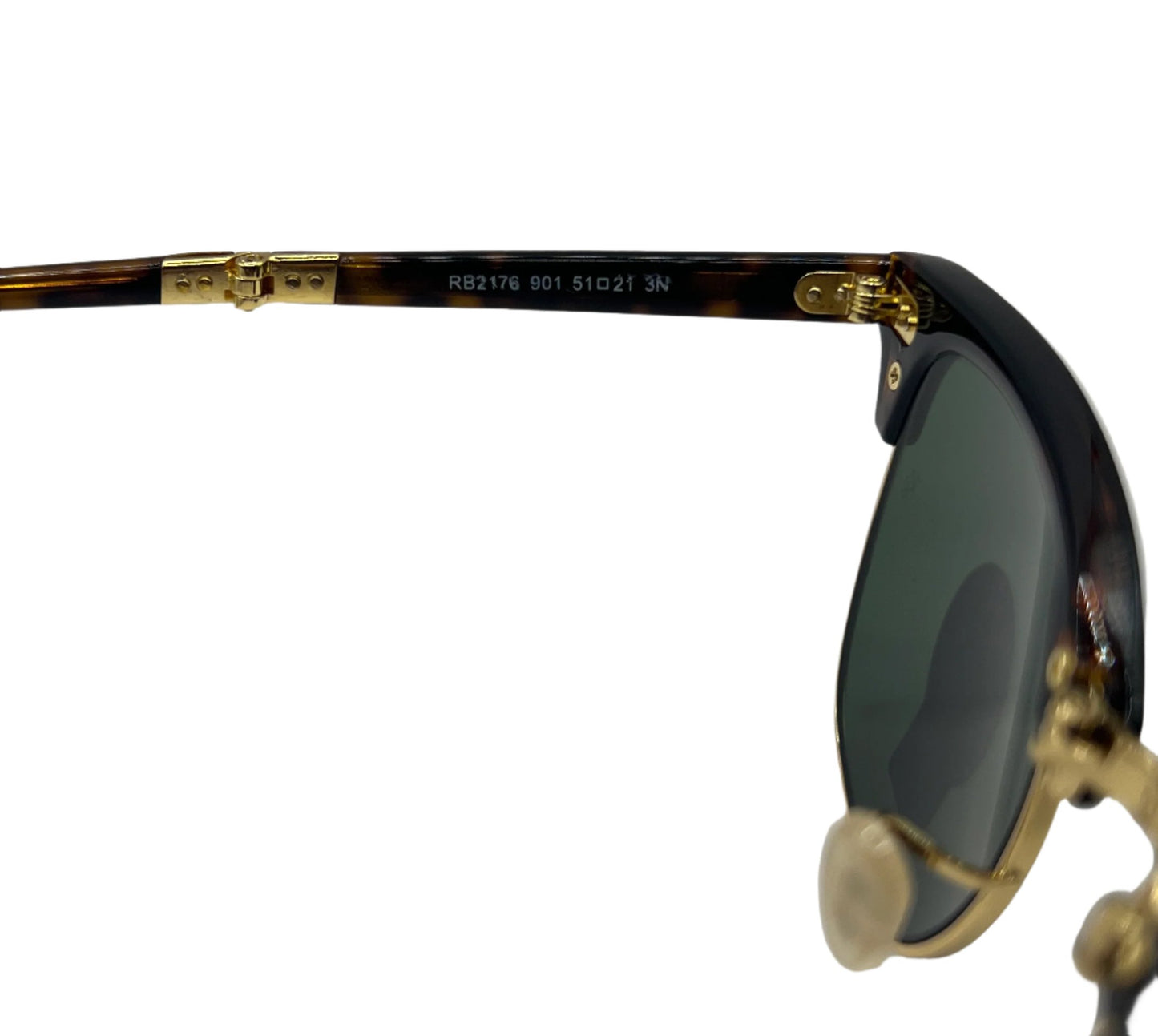 Ray-Ban RB2176 901 3N TRI 51mm Tortoise/Gold Clubmaster Sunglasses