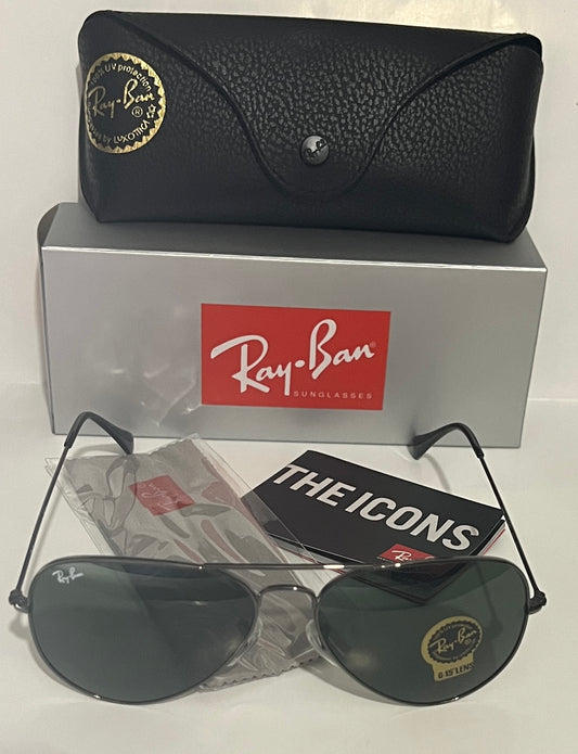 Ray-Ban Aviator RB3025 W0879 3N TR Sunglasses - Gunmetal Frame, Green Classic Lens