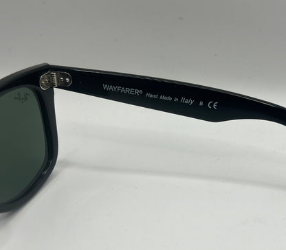 Ray-Ban Wayfarer RB2140 901 3N TRI Sunglasses - Black Frame, Green Classic Lens