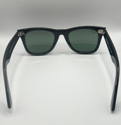 Ray-Ban Wayfarer RB2140 901 3N TRI Sunglasses - Black Frame, Green Classic Lens