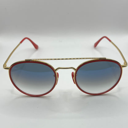 Ray-Ban Ferrari RB3647-M F029/3F Sunglasses - Gold Frame, Gradient Blue Lens