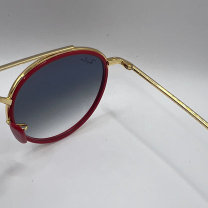 Ray-Ban Ferrari RB3647-M F029/3F Sunglasses - Gold Frame, Gradient Blue Lens