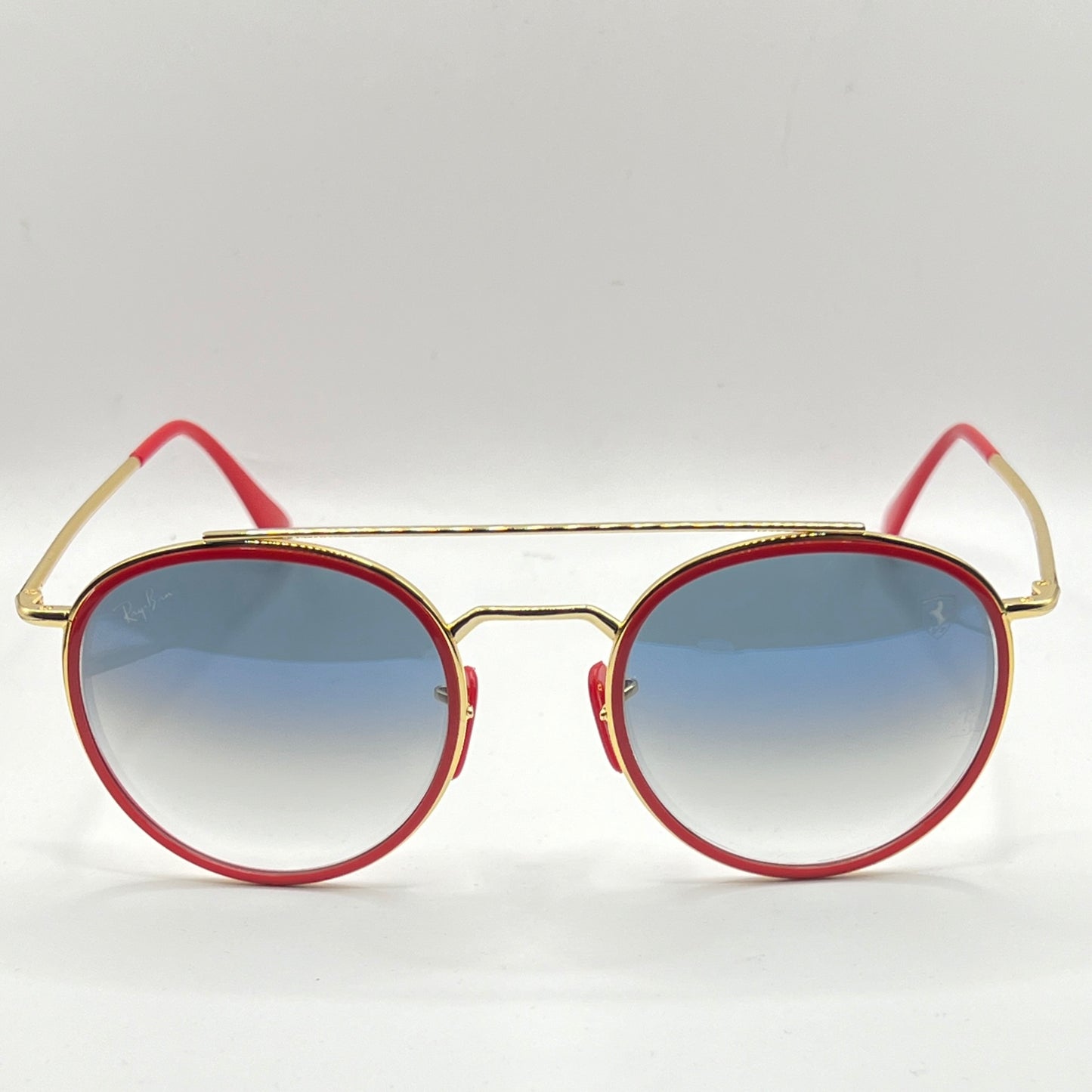 Ray-Ban Ferrari RB3647-M F029/3F Sunglasses - Gold Frame, Gradient Blue Lens