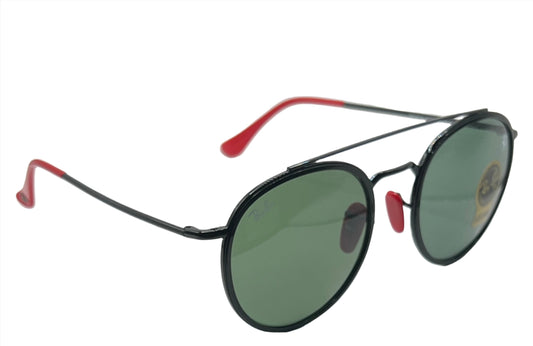 Ray-Ban Ferrari RB3647-M F028/31 Sunglasses - Black Frame, Green Lens