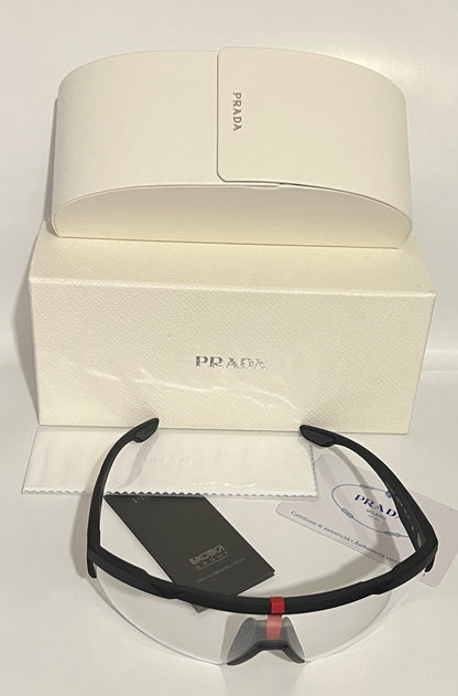 Prada SPS 03X-F DG0-08F 125 2N Sunglasses - Black Frame with Clear Lenses