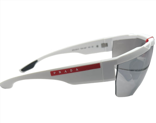 Prada Linea Rossa SPS 03X-F TWK-06F 125 2N Sunglasses - White Frame, Grey Lens