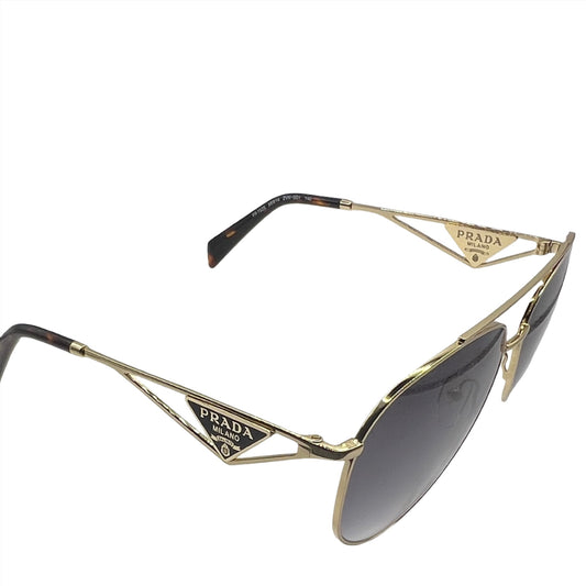 Prada PR 73ZS ZVN-5D1 58#14 140 Sunglasses - Gold Frame, Grey Gradient Lens