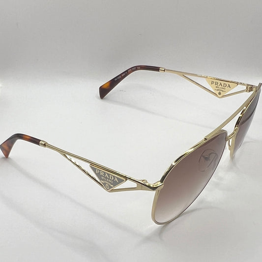 Prada PR 73ZS 2VN-3DO 58#14 140 Sunglasses - Gold Frame, Brown Gradient Lens