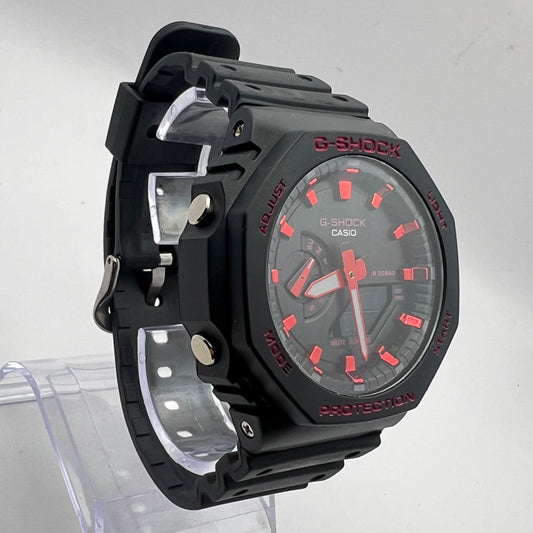 Casio G-SHOCK GA-2100 Men Analogue-Digital Quartz Watch - Black/Red, 200m Water Resistant