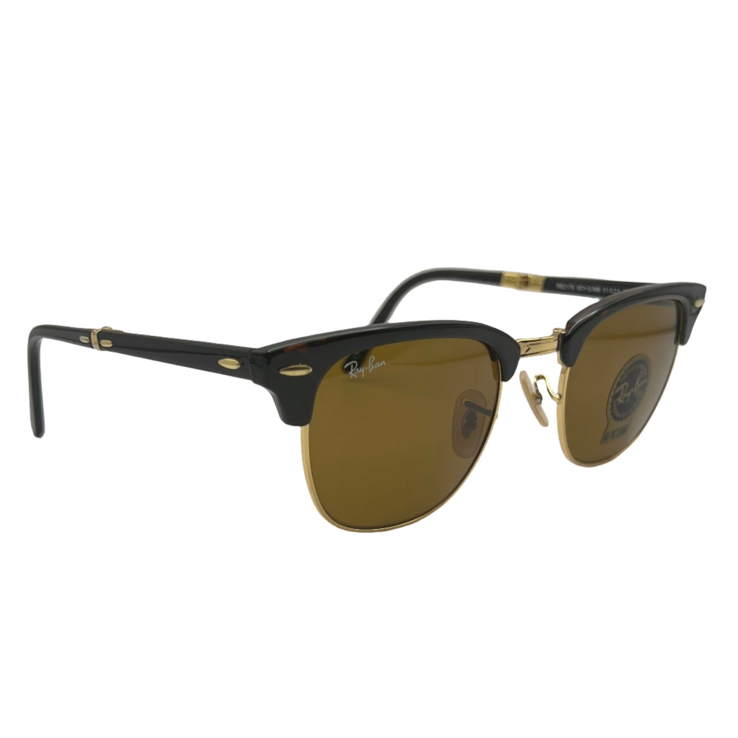 Ray-Ban Clubmaster RB2176 901-S/M8 Sunglasses - Iconic Design, 51mm, Gold Accents