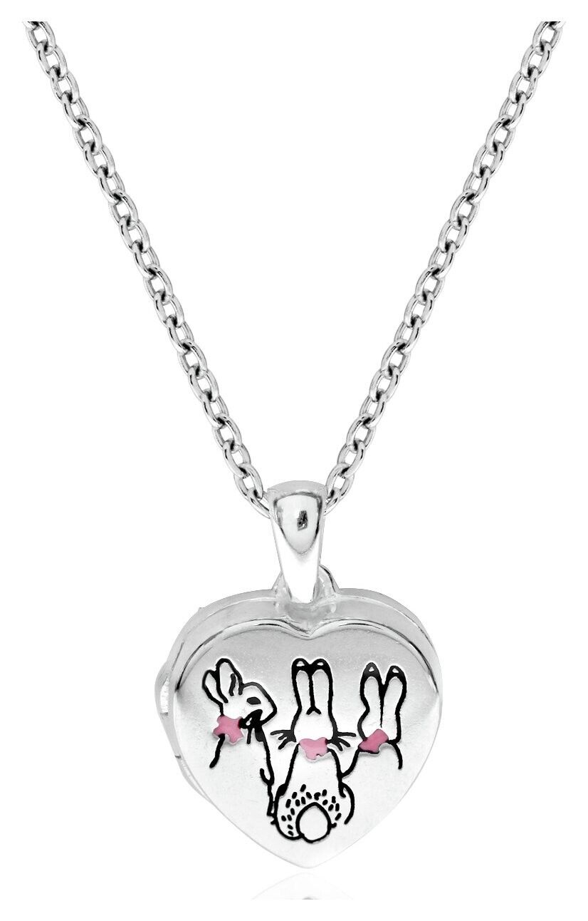 Beatrix Potter Locket Necklace | Sterling Silver | Sleeping Bunnies