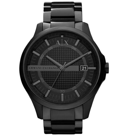 Armani Exchange AX2104 46 mm Black Stainless Steel Case Black Stainless Strap