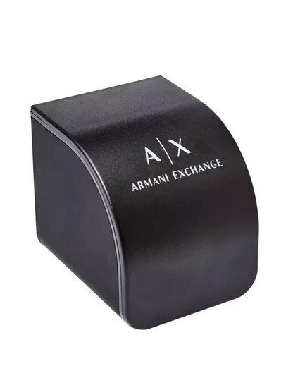 Used Armani Exchange Men's Black Silicone Chronograph Watch AX1326 - 44mm, Date Displ